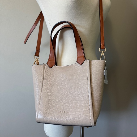 Danier Cream and Brown Crossbody Bag - Picture 10 of 10